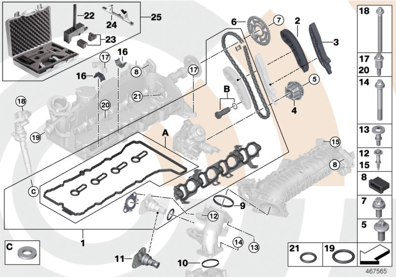 BMW 11 31 7 797 514 - Kit catena distribuzione autozon.pro