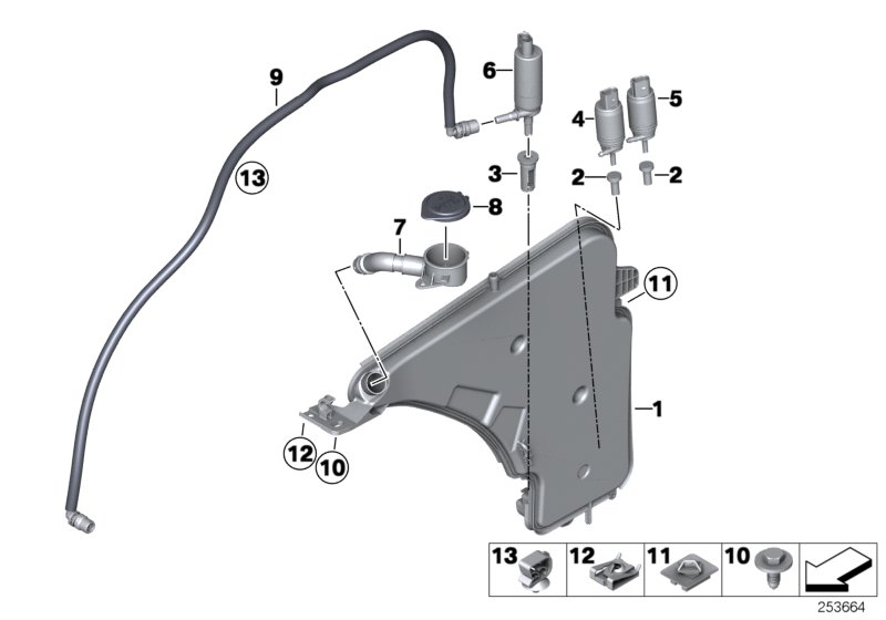 BMW 67127302588 - Pompa acqua lavaggio, Pulizia cristalli autozon.pro