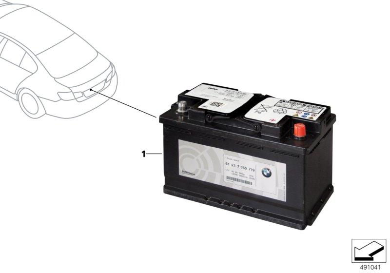 BMW 61216805461 - Batteria avviamento autozon.pro