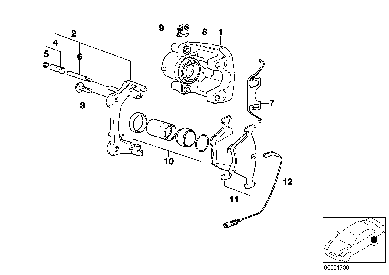 BMW 34 21 6 751 088 - Kit riparazione, Pinza freno autozon.pro