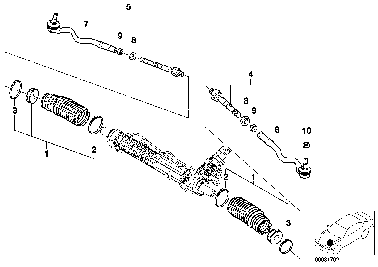 BMW 32136752478 - Kit soffietto, Sterzo autozon.pro