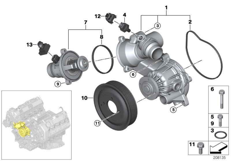 BMW 11 51 7 507 849 - Pompa acqua autozon.pro