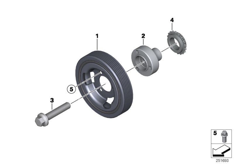 BMW 11 21 7 633 994 - Ruota dentata, Albero a gomiti autozon.pro