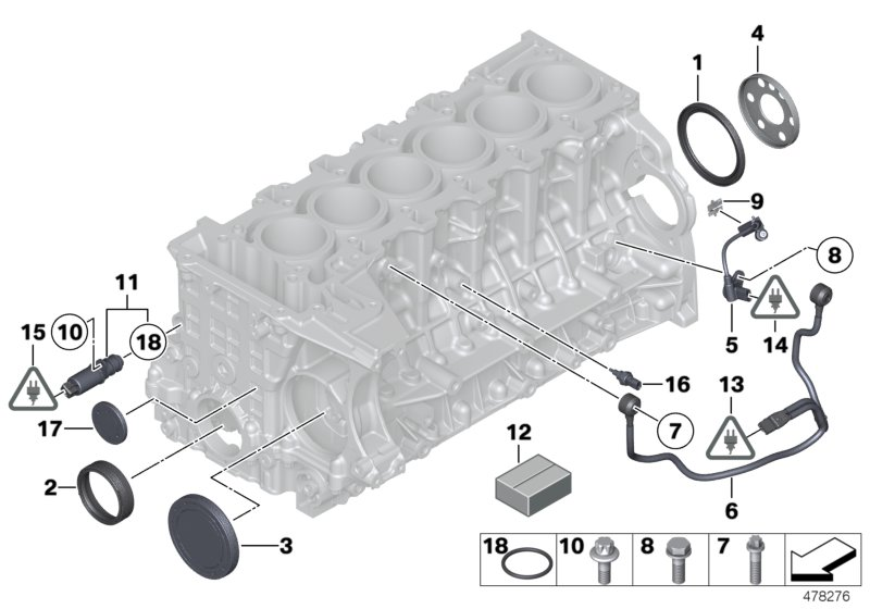 BMW 11 11 8 618 864 - Paraolio, Albero a gomiti autozon.pro