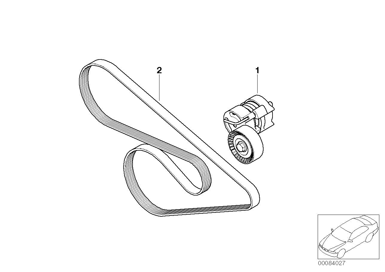 BMW 11 28 7 558 752 - Tendicinghia, Cinghia Poly-V autozon.pro