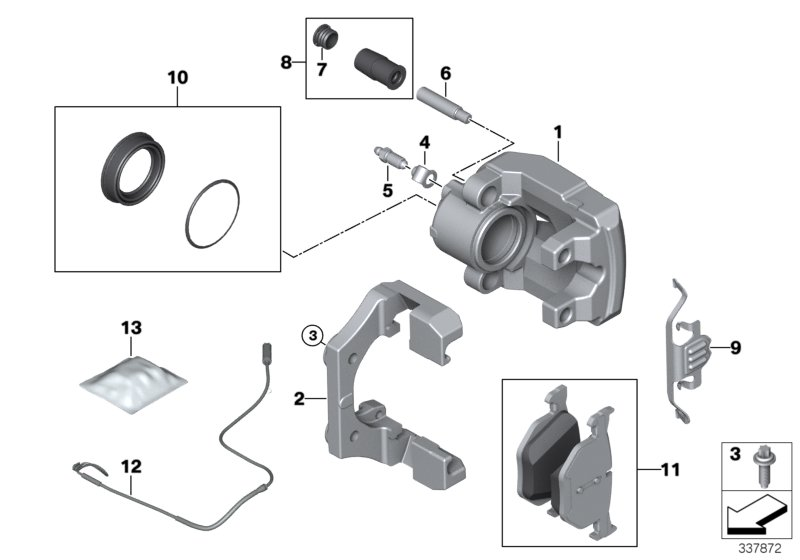 BMW 34216868497 - Kit pastiglie freno, Freno a disco autozon.pro