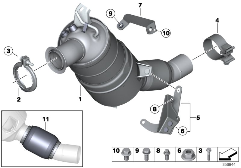 BMW 18.30.7.823.349 - Assortimento, Riparazione filtro antiparticolato / particell. autozon.pro