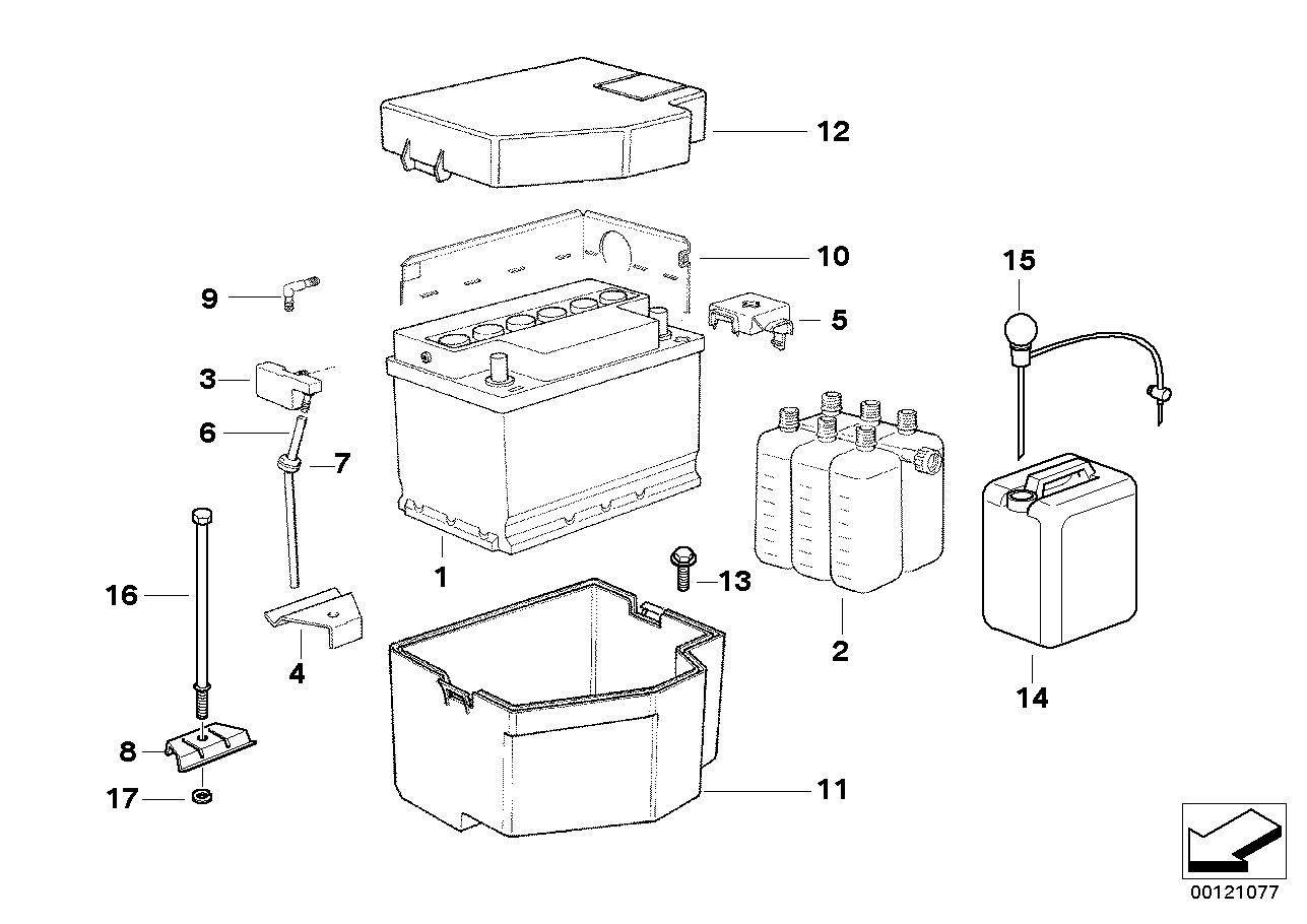 FORD 61218377123 - Battery, empty autozon.pro