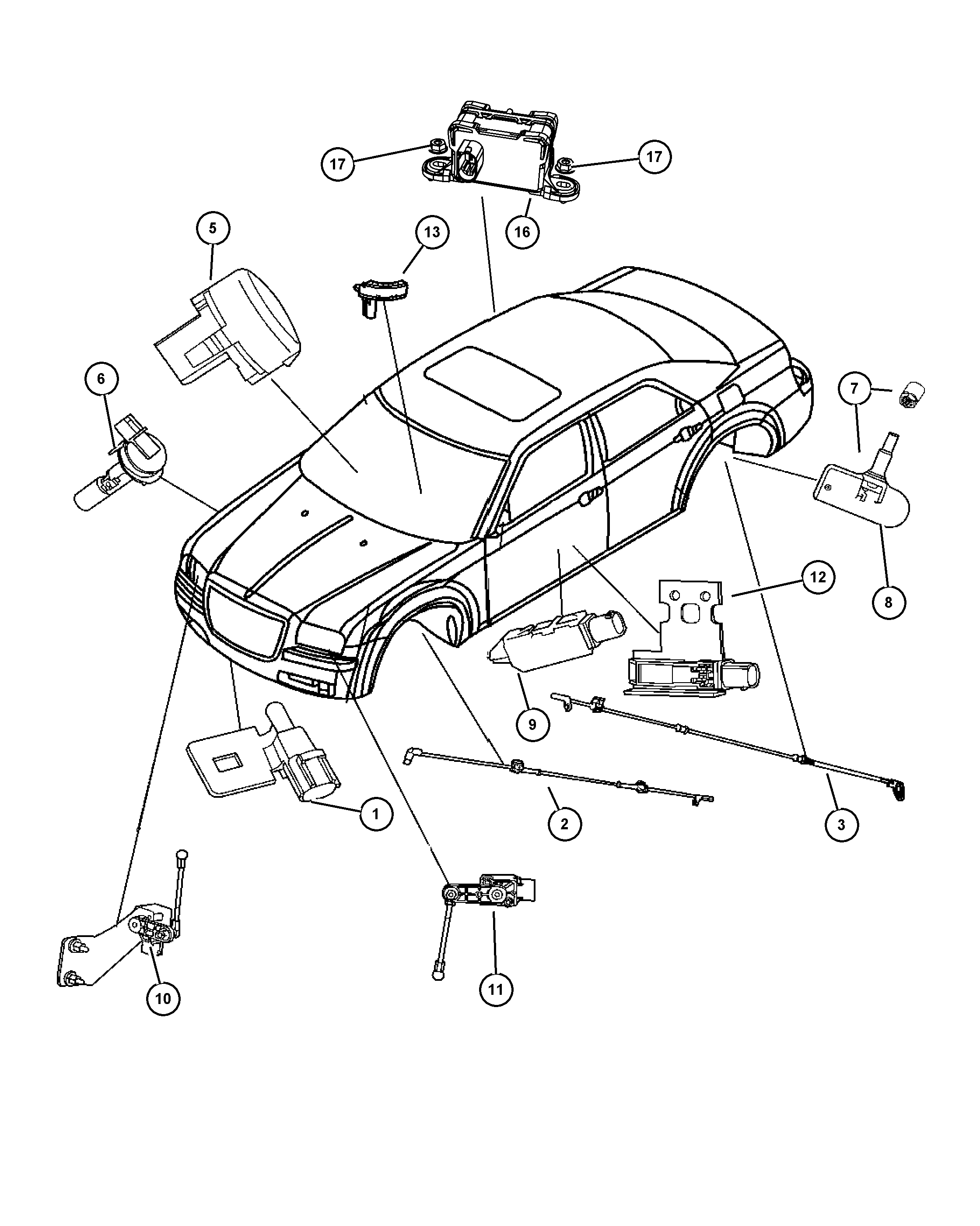 Chrysler 4779 244AC - Sensore, N° giri ruota autozon.pro