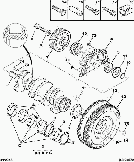 CITROËN 0515.V6 - Puleggia cinghia, Albero a gomiti autozon.pro