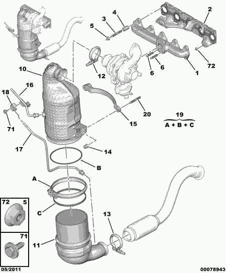 CITROËN/PEUGEOT 98.034.218.80 - Filtro antiparticolato / particellare, Impianto gas scarico autozon.pro