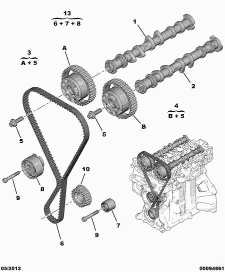 PEUGEOT 16 086 842 80 - Kit cinghie dentate autozon.pro