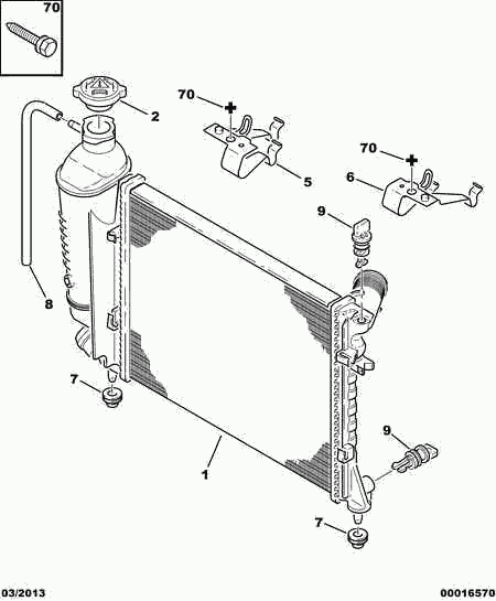 PEUGEOT 1330.51 - Radiatore, Raffreddamento motore autozon.pro
