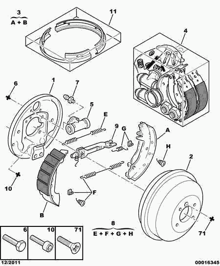 PEUGEOT 4242 31 - Kit ganasce freno autozon.pro