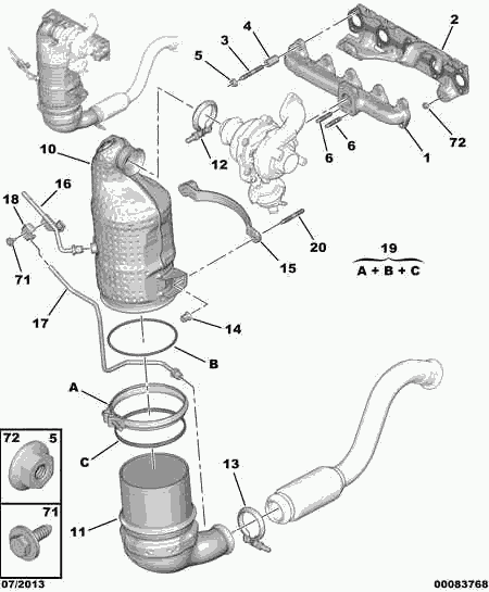 CITROËN/PEUGEOT 98 034 217 80 - Filtro antiparticolato / particellare, Impianto gas scarico autozon.pro