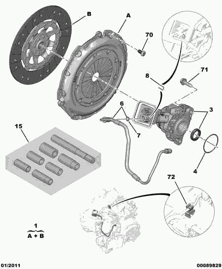 CITROËN 2052.P5 - Kit frizione autozon.pro