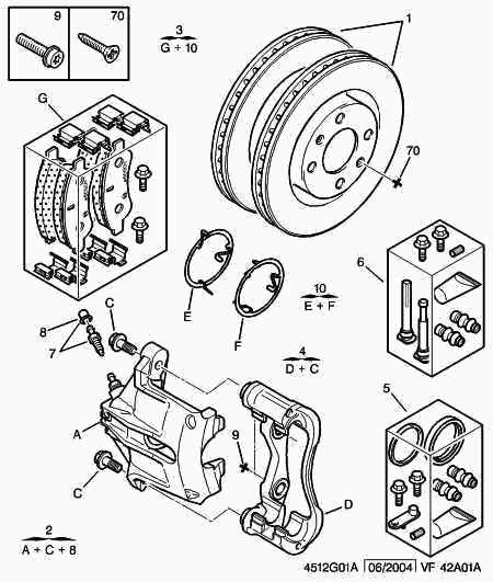 PEUGEOT 4253 42 - Kit pastiglie freno, Freno a disco autozon.pro