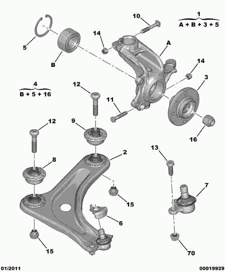 CITROËN 3520.T8 - Braccio oscillante, Sospensione ruota autozon.pro