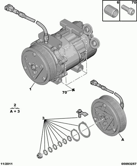 CITROËN/PEUGEOT 6453 CL - Compressore, Climatizzatore autozon.pro