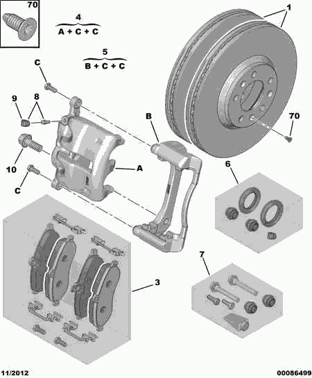 CITROËN 4253.66 - Kit pastiglie freno, Freno a disco autozon.pro