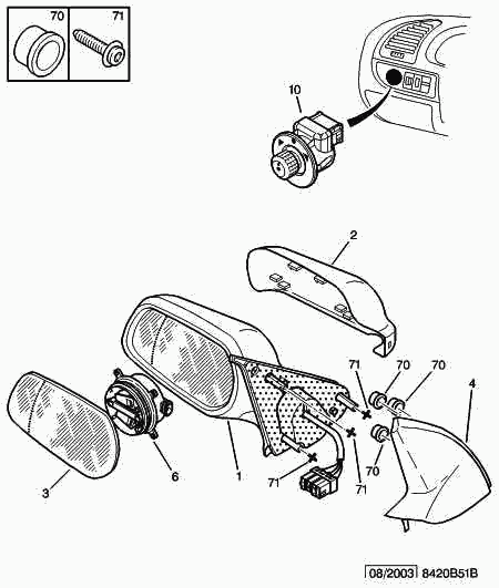 CITROËN/PEUGEOT 8149 GJ - Specchio retrovisore esterno autozon.pro