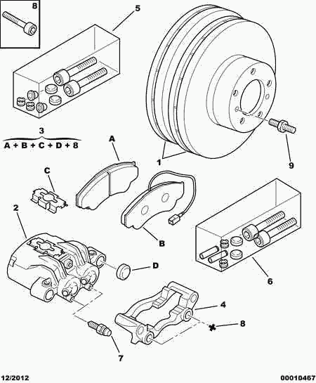 CITROËN 4252 45 - Kit pastiglie freno, Freno a disco autozon.pro