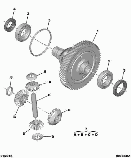 PEUGEOT 3125.18 - DIFFERENTIAL BEARING autozon.pro