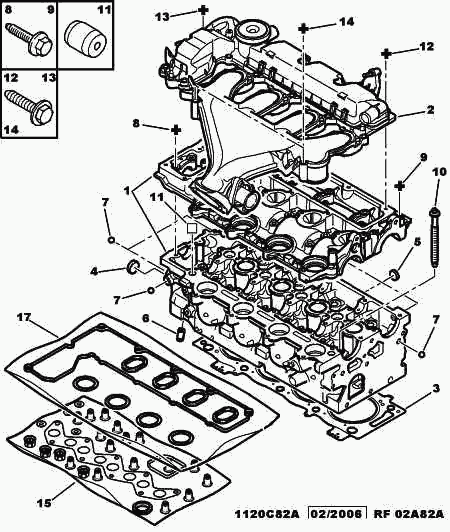 PEUGEOT 0348.S3 - Kit guarnizioni, Copritestata autozon.pro