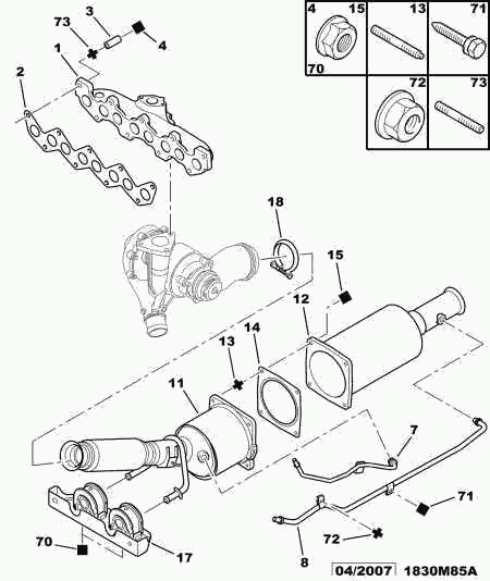 FIAT 1731 FR - Filtro antiparticolato / particellare, Impianto gas scarico autozon.pro