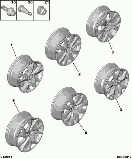 Opel 5405 67 - WHEEL MOUNTING SCREW autozon.pro