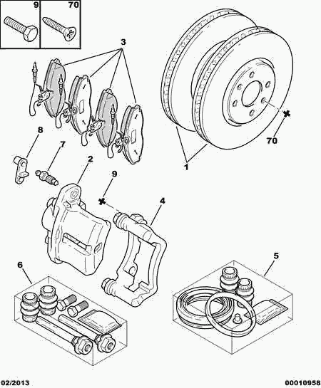 CITROËN 4251-44 - Kit pastiglie freno, Freno a disco autozon.pro