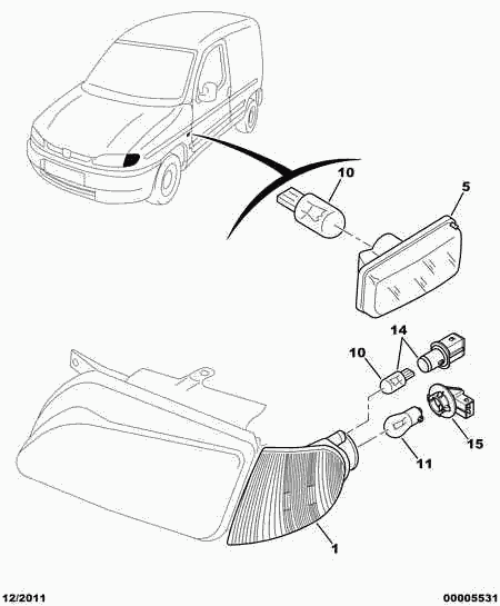 CITROËN/PEUGEOT 6303 79 - Indicatore direzione autozon.pro