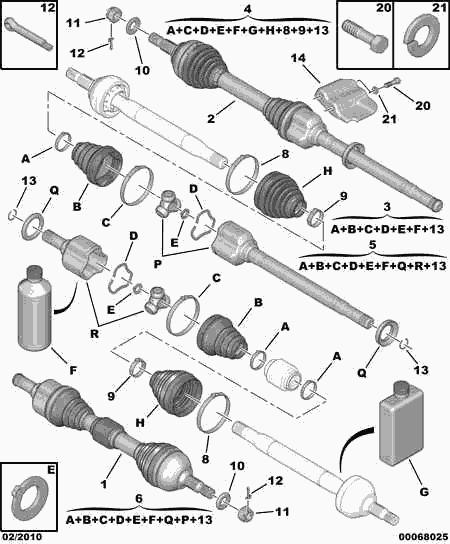 PEUGEOT 3287.C6 - Cuffia, Semiasse autozon.pro