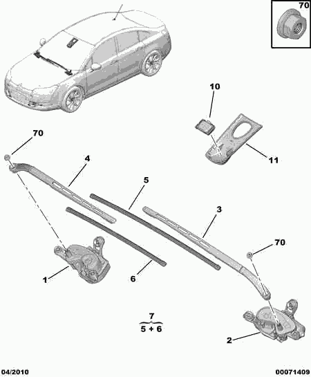 PEUGEOT 6423 J9 - Spazzola tergi autozon.pro