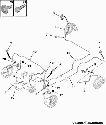 PEUGEOT 4806 K4 - Flessibile del freno autozon.pro