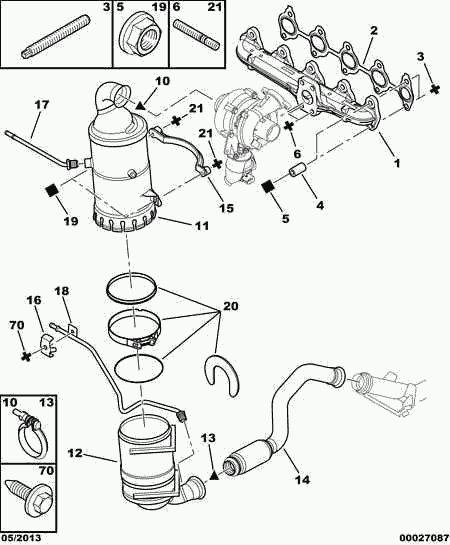 CITROËN/PEUGEOT 1731 EP - Filtro antiparticolato / particellare, Impianto gas scarico autozon.pro