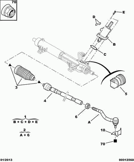 PEUGEOT 4066 74 - Kit soffietto, Sterzo autozon.pro