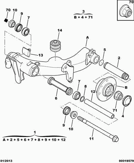 PEUGEOT 3748.70 - Kit cuscinetto ruota autozon.pro