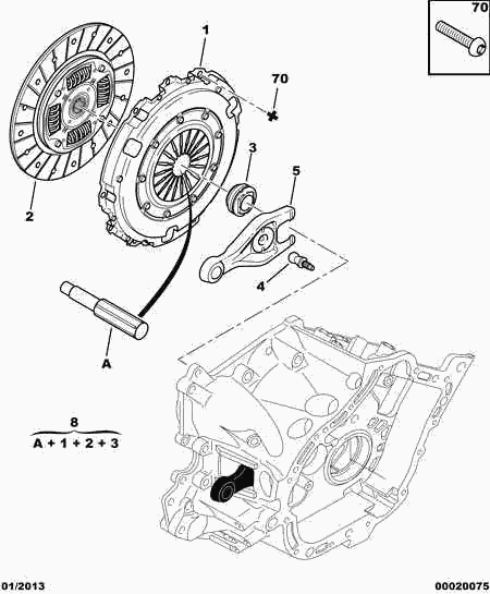 PEUGEOT 2041.94 - Reggispinta distacco frizione autozon.pro