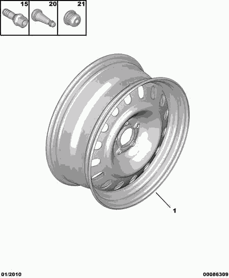 FIAT 16 087 344 80 - Bullone ruota autozon.pro