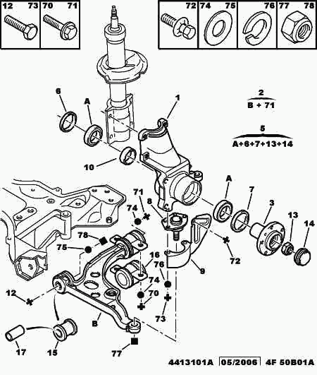 CITROËN 3520.N3 - Braccio oscillante, Sospensione ruota autozon.pro