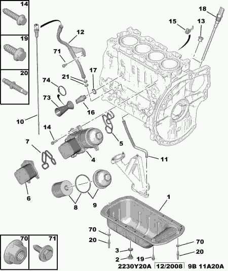 CITROËN 1174.G2 - Asta controllo livello olio autozon.pro