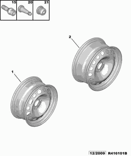 CITROËN 5405.72 - Bullone ruota autozon.pro