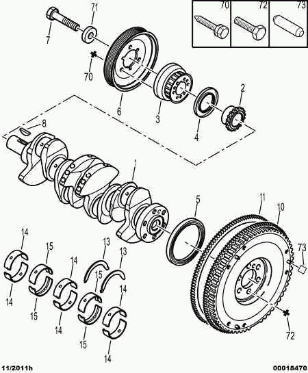 CITROËN 0515.N0 - Puleggia cinghia, Albero a gomiti autozon.pro