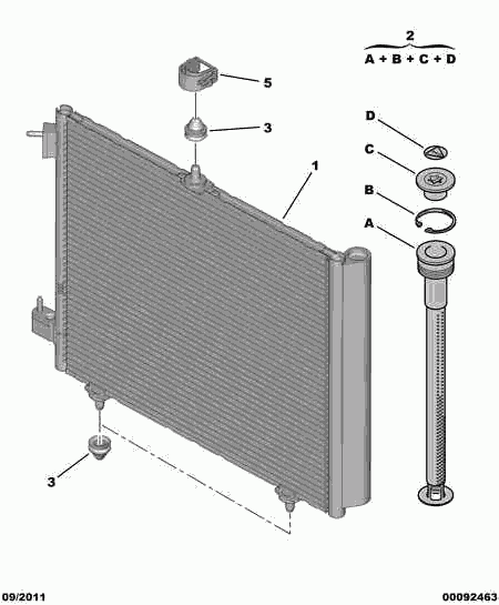 CITROËN/PEUGEOT 6455 ET - Condensatore, Climatizzatore autozon.pro