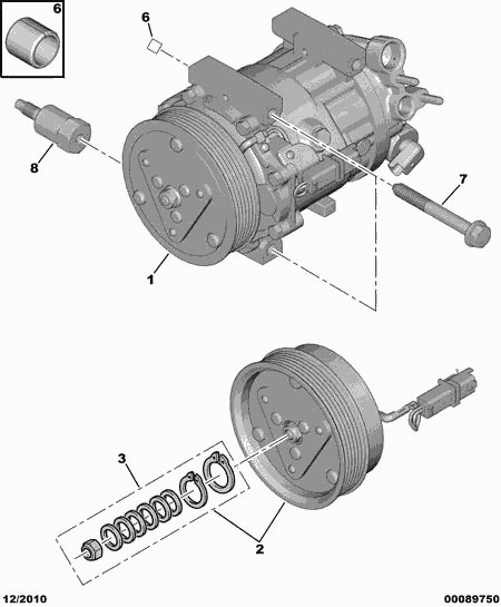 CITROËN 6453.RE - Compressore, Climatizzatore autozon.pro