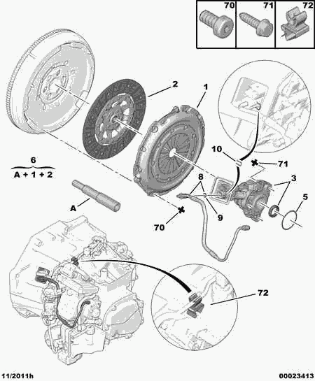 CITROËN 2052.P1 - Kit frizione autozon.pro