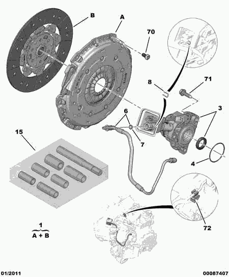 PEUGEOT 2053.08 - Kit frizione autozon.pro