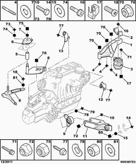 PEUGEOT 1844.58 - Sospensione, Motore autozon.pro