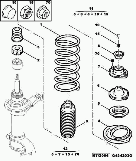 PEUGEOT 5035.35 - Supporto ammortizzatore a molla autozon.pro